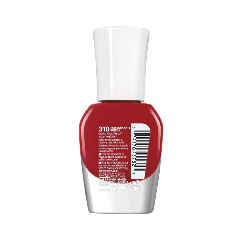 2 x Sally Hansen Good Kind Pure Nail Polish 10ml 310 Pomegranate Punch