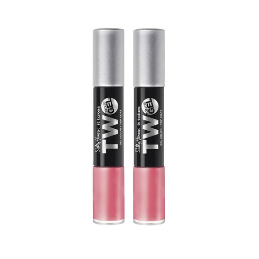 2 x Sally Hansen Miracle Gel It Takes Two Nail Color and Top Coat 920 Rain Glow