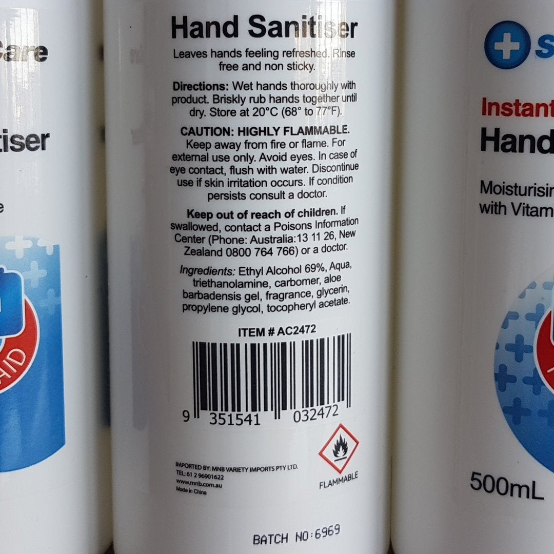 Swisscare Rectangle Sanitizer Hand Wash 500mL - Alcohol 69% – Makeup in ...