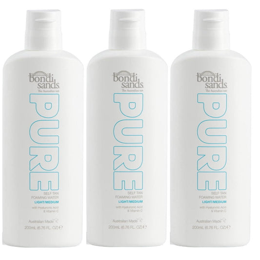 Buy Bondi Sands Pure Self Tan Foaming Water Light Medium 200mL - Makeup Warehouse Australia