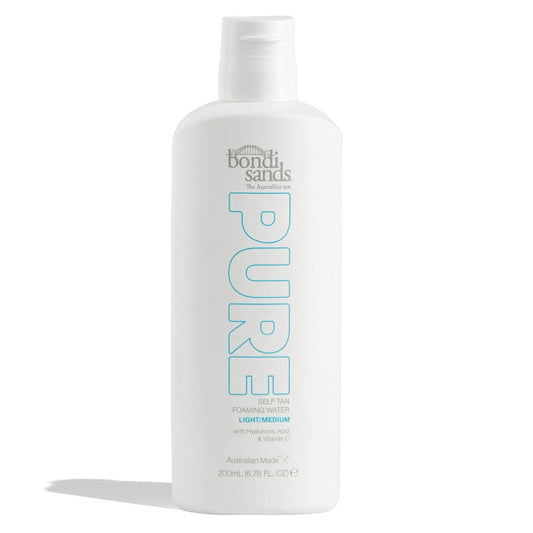 Bondi Sands Pure Self Tan Foaming Water Light Medium 200mL - Makeup Warehouse Australia