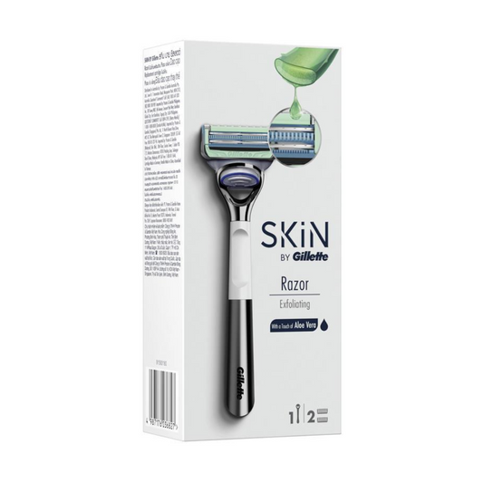 Skin by Gillette Razor Exfoliating + 2 Blade Refills