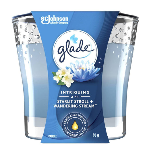 Glade Candle Air Freshener Starlit Stroll + Wandering Stream 96g - Makeup Warehouse