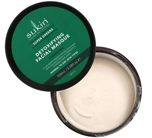 Sukin Super Greens Detoxifying Facial Masque 100mL - Makeup Warehouse Australia