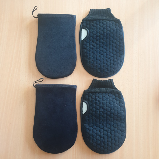ULTIMATE SUMMER TANNING BUNDLE 4 pack 2 x Tanning Applicators 2 x Exfoliating Gloves