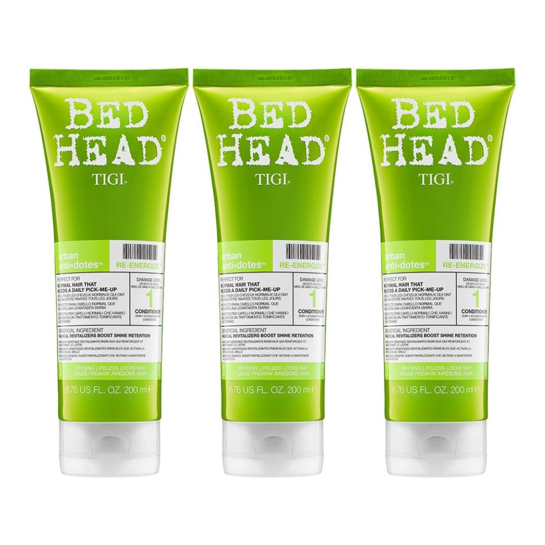 3 x Tigi Bed Head Conditioner Re Energize Urban Anti Dotes 200mL