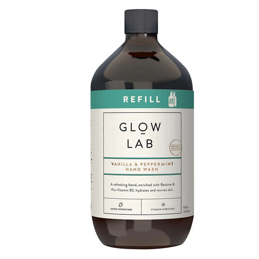 Glow Lab Vanilla & Peppermint Hand Wash Refill 900mL - Makeup Warehouse Australia 