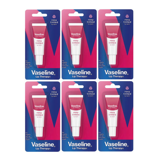 6 x Vaseline Lip Therapy Rosy Tinted Lip Balm