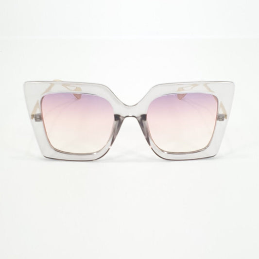 Rosy Lane Vintage Oversized Cat Eye Sunglasses Clear - Pink Purple Gradient