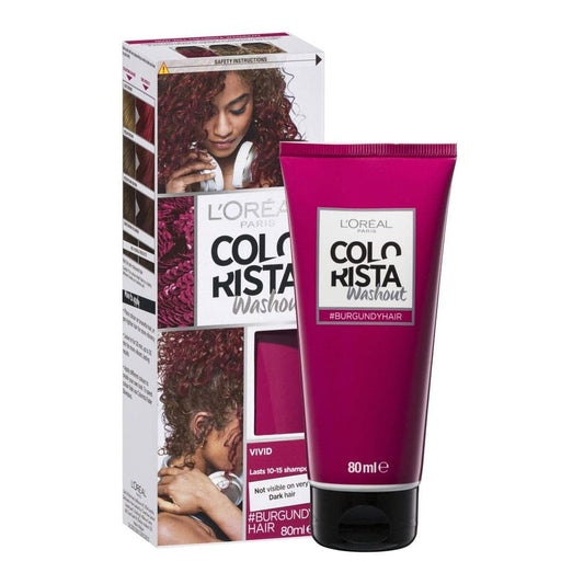 LOreal Colorista Washout Hair Colour Burgundy Hair 80mL - Shop Online Makeup Warehouse