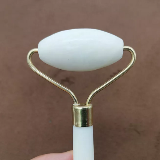 White Jade Stone Face Massage Roller