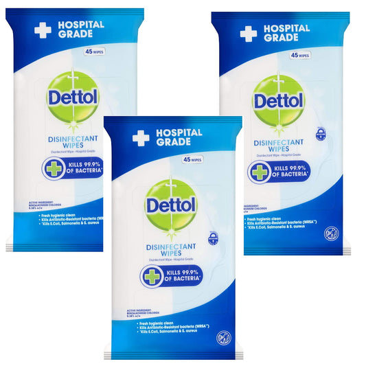 Buy Dettol Anti-Bacterial Surface Wipes Fresh Disinfectant 45 Wipes - Makeup Warehouse Australia