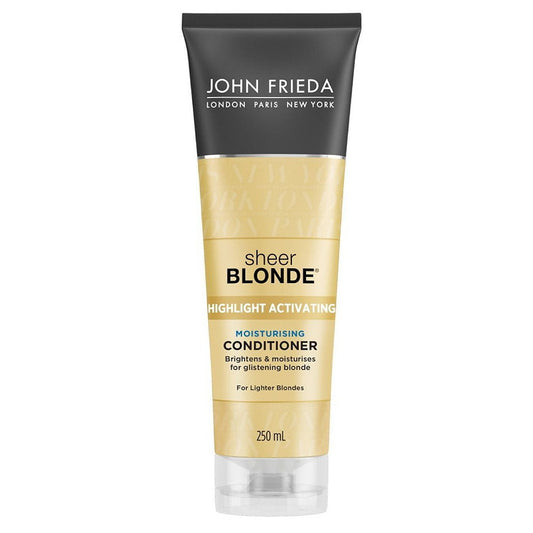 John Frieda Sheer Blonde Highlight Activating Moisturising Conditioner 250mL - Makeup Warehouse OnlineBuy Online 3pk John Frieda Sheer Blonde Highlight Activating Moisturising Conditioner 250mL - Makeup Warehouse Online