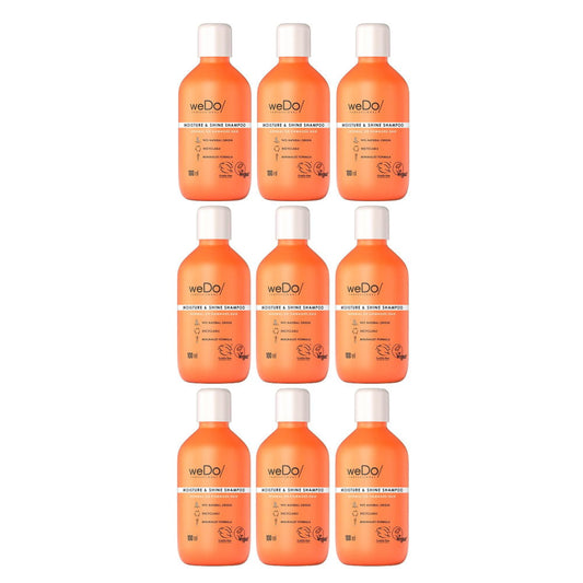 9 x weDo Professional Moisture & Shine Shampoo Normal or Damaged Hair 100ml