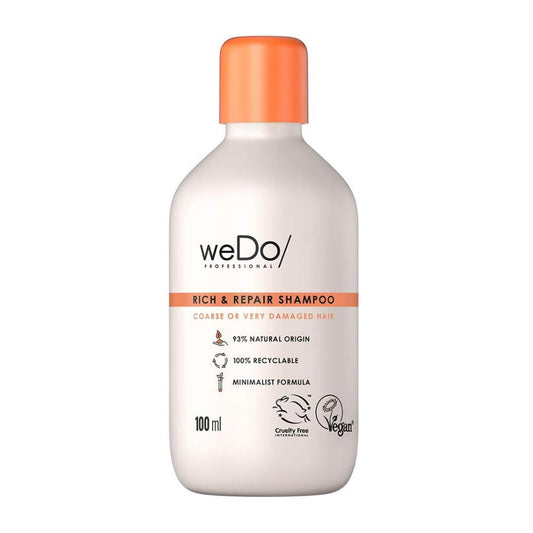 9 x weDo Professional Rich & Repair Shampoo Coarse or Very Damaged Hair 100ml