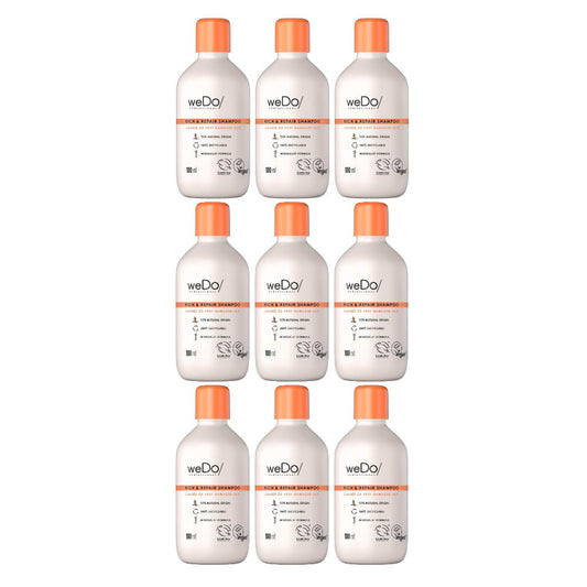 9 x weDo Professional Rich & Repair Shampoo Coarse or Very Damaged Hair 100ml